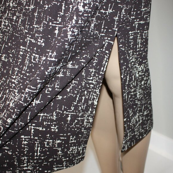 Kenneth Cole New York Women's Brown Abstract Print Skirt with Slit in size M NWT - Picture 5 of 6